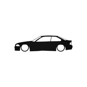 Bmw 3 Series E36 Coupe Low Sticker 7"